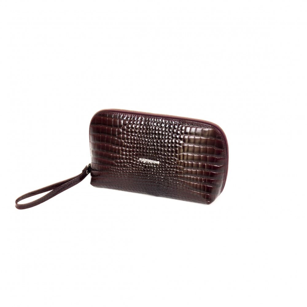 Подаръчен комплект несесер за грим и ключодържател GLAMOUR бордо лак