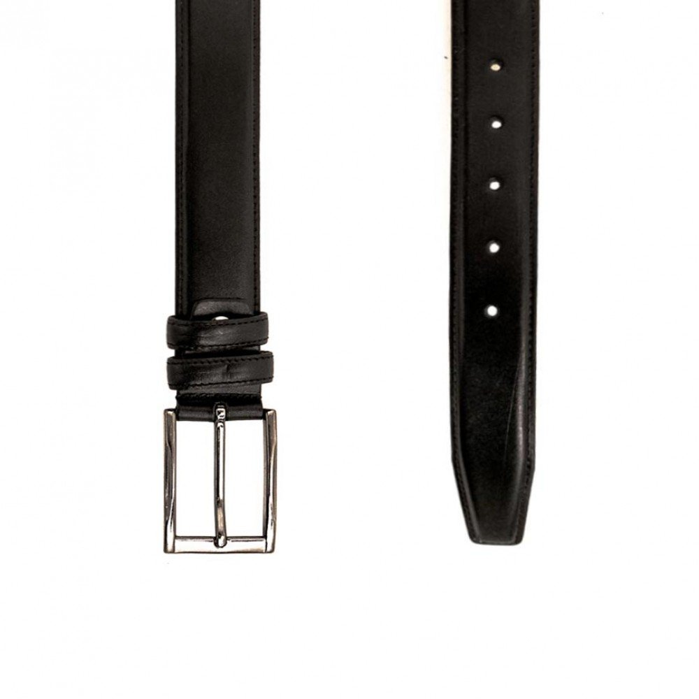 Мъжки колан ENZO NORI модел LONG естествена кожа черен