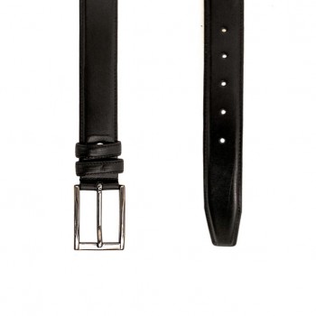 Мъжки колан ENZO NORI модел LONG естествена кожа черен