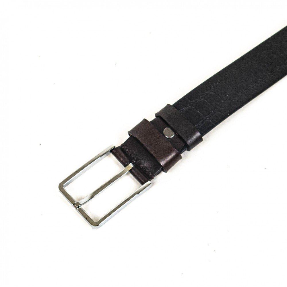 Колан ENZO NORI модел CORSE естествена кожа тъмно кафяв