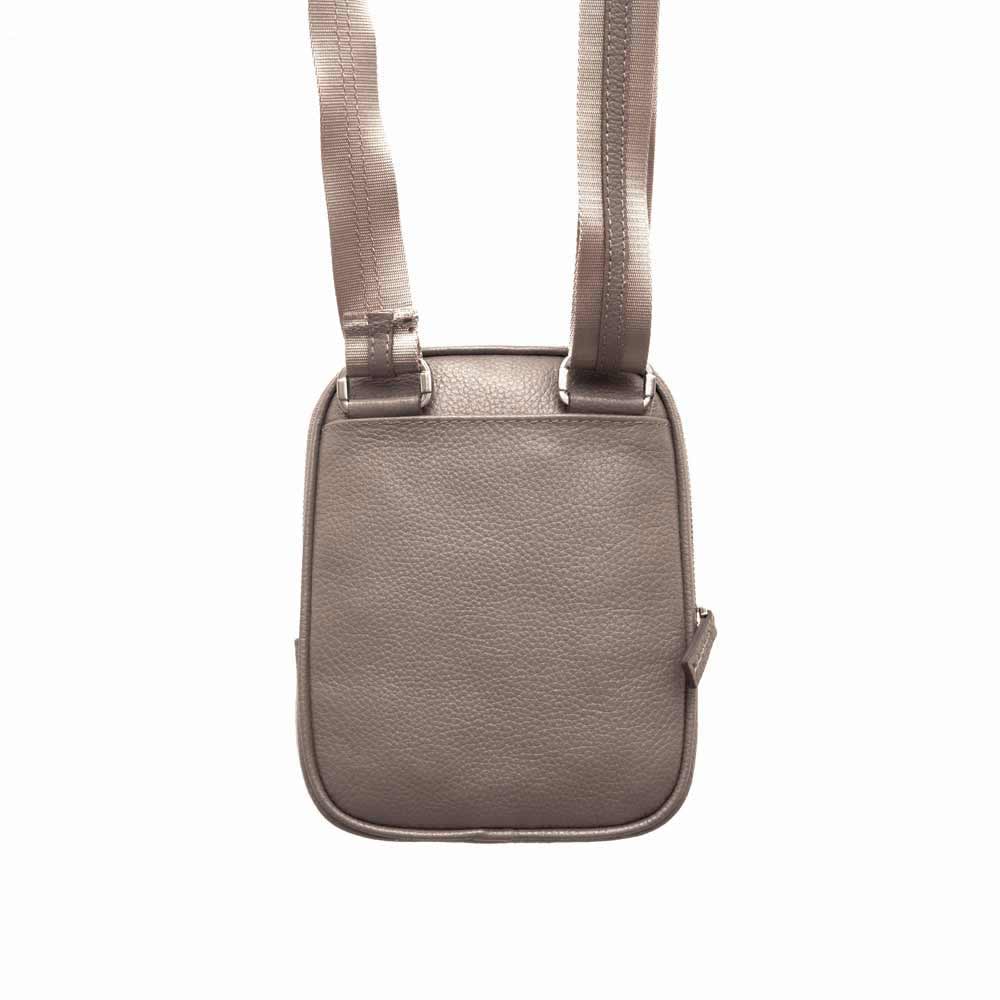 Мъжка чанта през рамо ENZO NORI модел VICI естествена кожа бежов