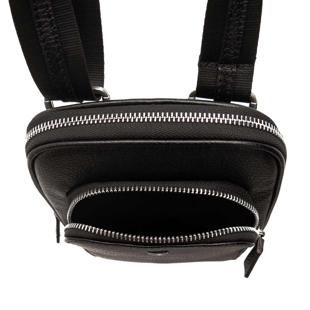 Мъжка чанта през рамо ENZO NORI модел VICI естествена кожа бежов