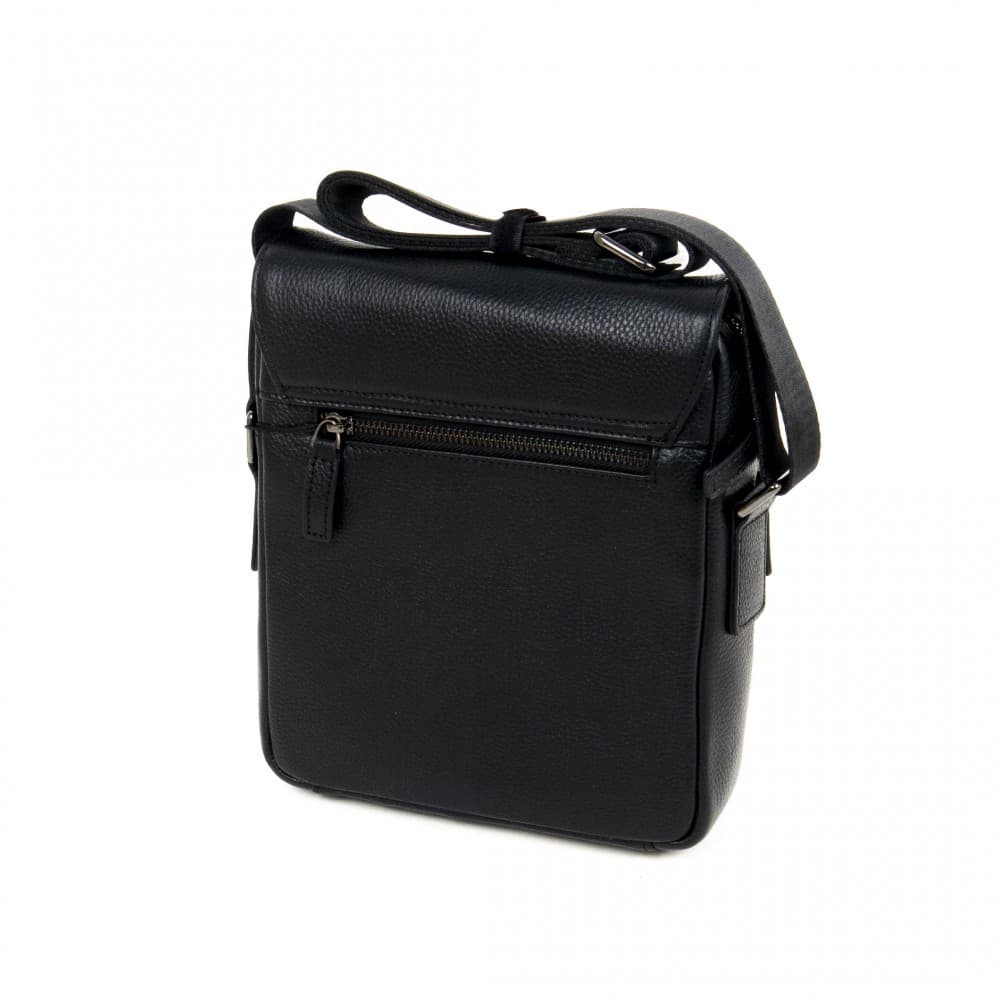 Мъжка чанта през рамо ENZO NORI модел PABLO естествена кожа черен
