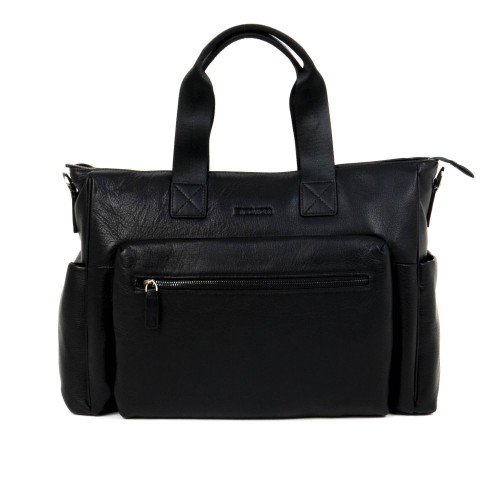 Пътна чанта ЕNZO NORI модел AVENUE естествена кожа черен