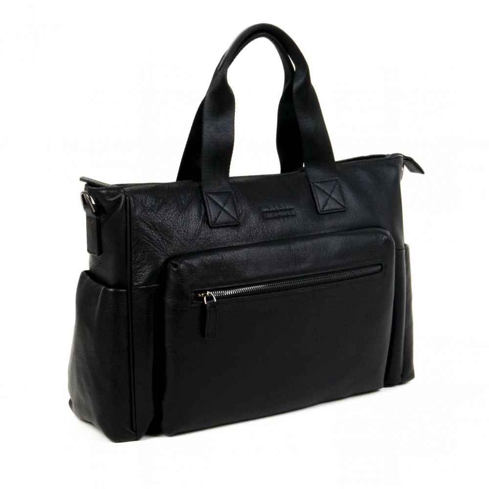 Пътна чанта ЕNZO NORI модел AVENUE естествена кожа черен