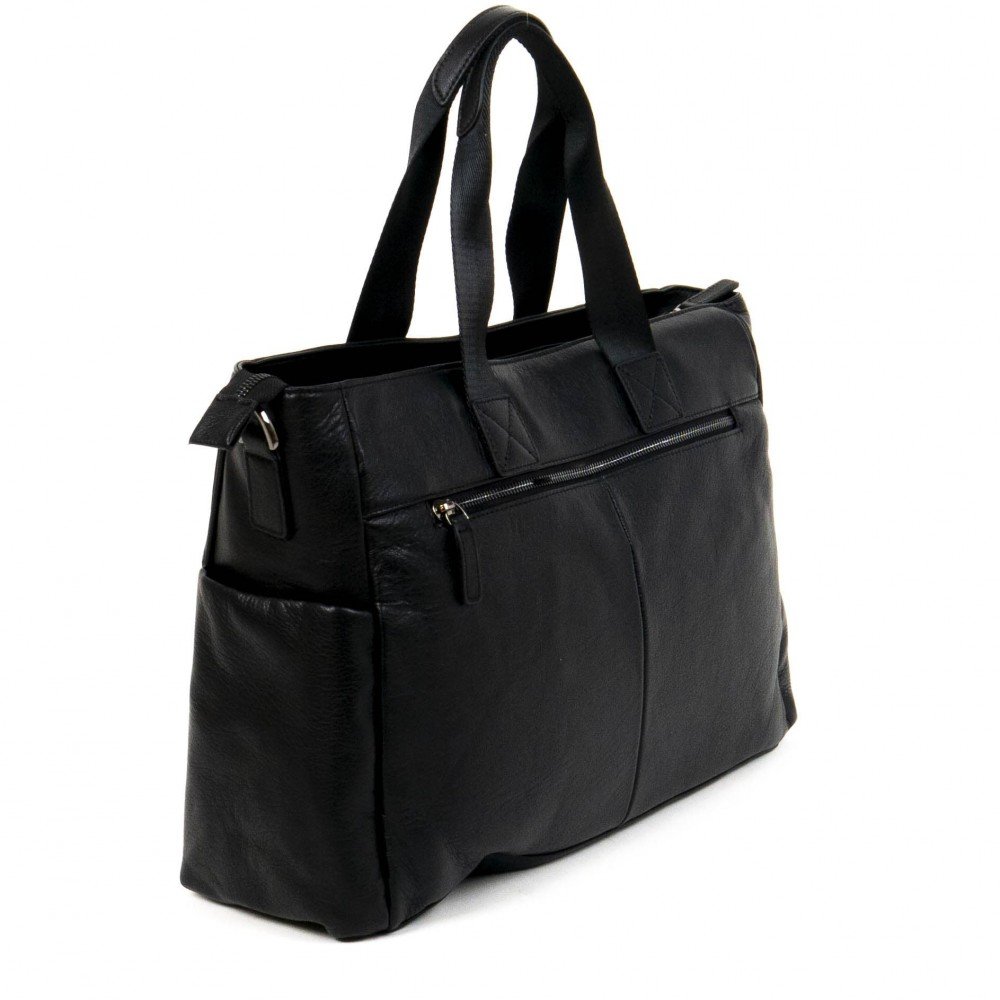 Пътна чанта ЕNZO NORI модел AVENUE естествена кожа черен