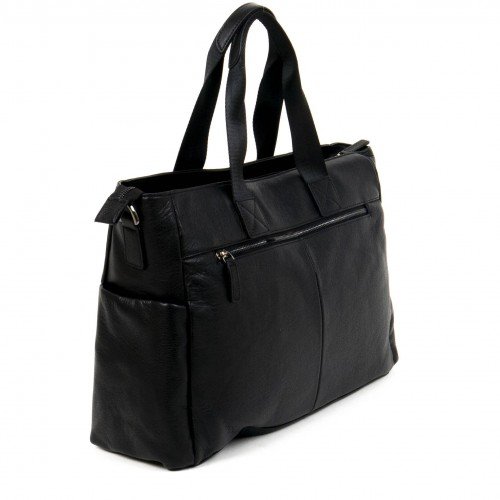 Пътна чанта ЕNZO NORI модел AVENUE естествена кожа черен