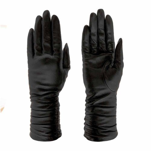 Дамски ръкавици PAULA VENTI модел LIZI естествена кожа черен