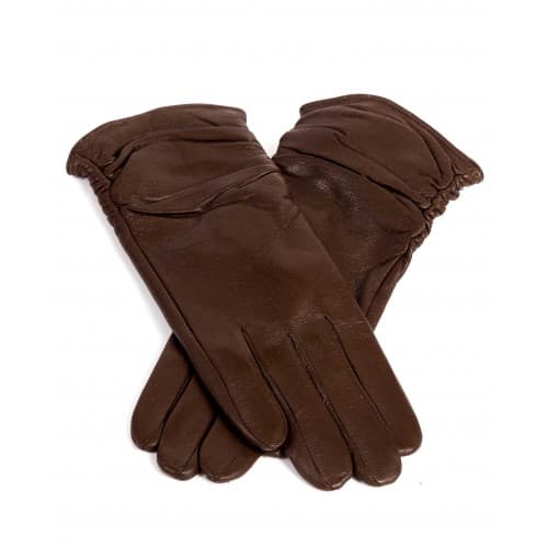 Дамски ръкавици Paula Venti модел MICHELA естествена кожа кафяв