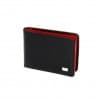 Мъжки портфейл ENZO NORI модел FATE естествена кожа черен-червен