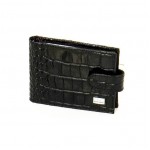 Визитник ENZO NORI модел BOLERO естествена кожа черен кроко