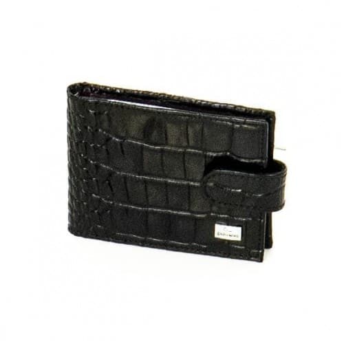 Визитник ENZO NORI модел BOLERO естествена кожа черен кроко