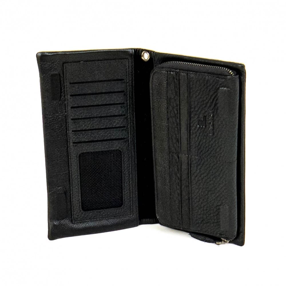 Мъжки портфейл ENZO NORI модел TEO естествена кожа черен