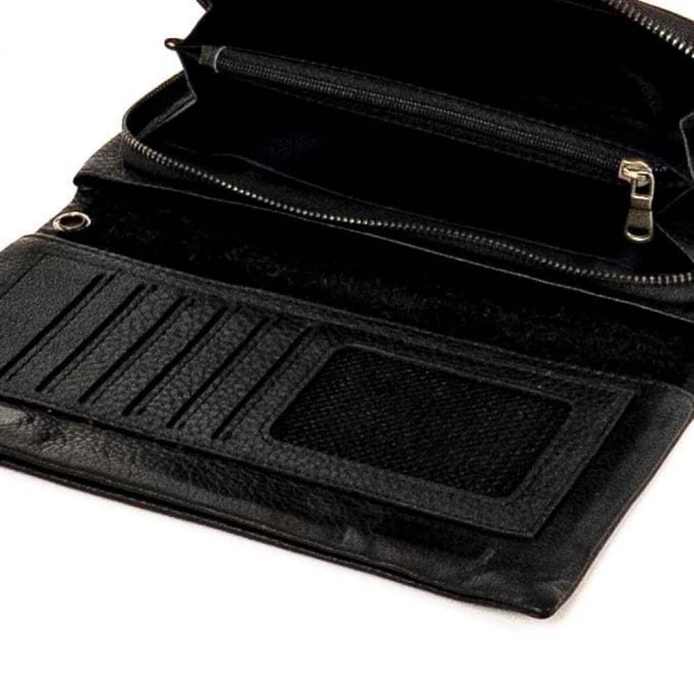 Мъжки портфейл ENZO NORI модел TEO естествена кожа черен