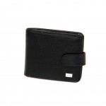 Мъжки портфейл ENZO NORI модел FERO-01 естествена кожа черен-червен