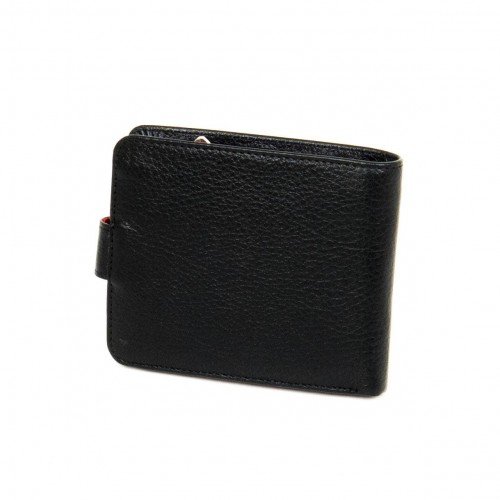 Мъжки портфейл ENZO NORI модел FERO-01 естествена кожа черен-червен