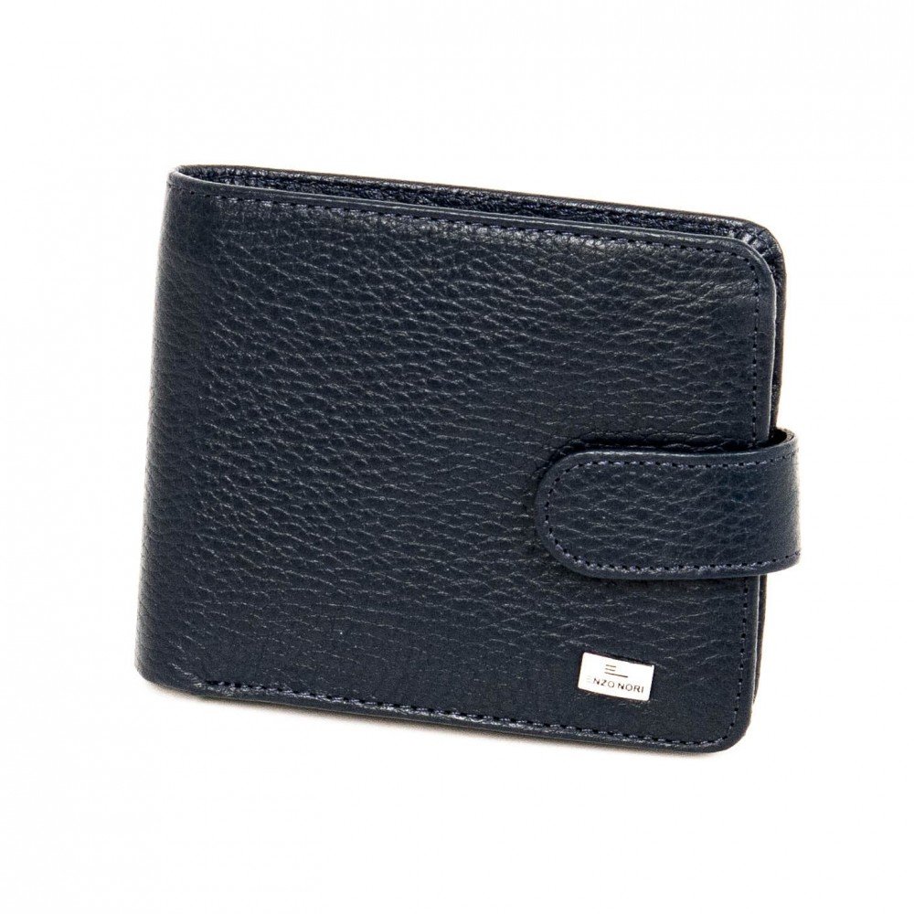 Мъжки портфейл ENZO NORI модел FERO-01 естествена кожа черен-червен