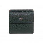 Малко дамско портмоне ENZO NORI модел MINI естествена кожа тъмно зелен