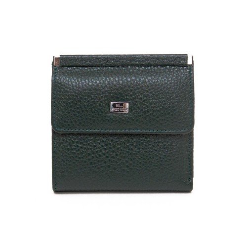 Малко дамско портмоне ENZO NORI модел MINI естествена кожа тъмно зелен