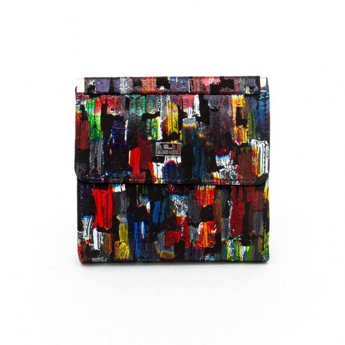 Малко дамско портмоне ENZO NORI модел MINI естествена кожа тъмна палитра