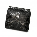 Малко дамско портмоне ENZO NORI модел MINI естествена кожа черен лак